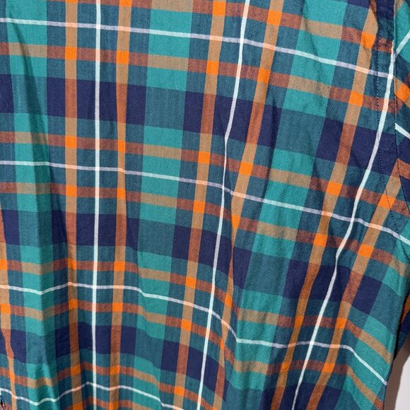 Synrgy Mens 4XL Plaid Button-Down Shirt Long Sleeve Cotton Multicolor - Picture 5 of 7